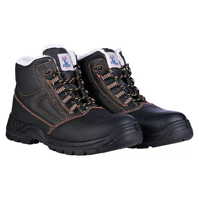 Power Safe Winterstiefel Olaf, Sicherheitsstiefel für kalte Tage, Schuhgröße 45, metallfrei, mit rutschfester PU-Sohle und durchtrittssicherer Zwischensohle