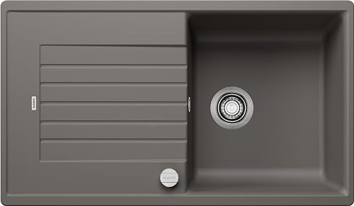 BLANCO ZIA 5 S, SILGRANIT vulkangrau, Einbauart: Einbau von Oben, reversibel, mit Ablauffernbedienung, 50er Unterschrank, Großes Becken, Reinigungsfreundliche Öberfläche