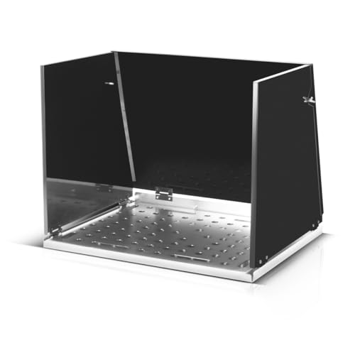 STAHLWERK Schweißtisch-Aufsatz SA-500 ST, mobile Schweißkabine mit klappbarer Erweiterung und D16 Lochplatte für Spannwerkzeuge, 500 x 400 mm