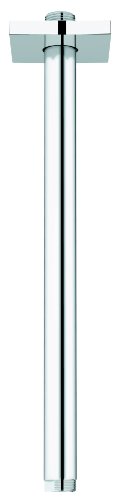 Grohe Rainshower Deckenauslass passend zu Eurocube Armaturen 27484000, Silber - StarLight Chromoberfläche, 310mm Länge, 1/2 Zoll Anschlussgewinde