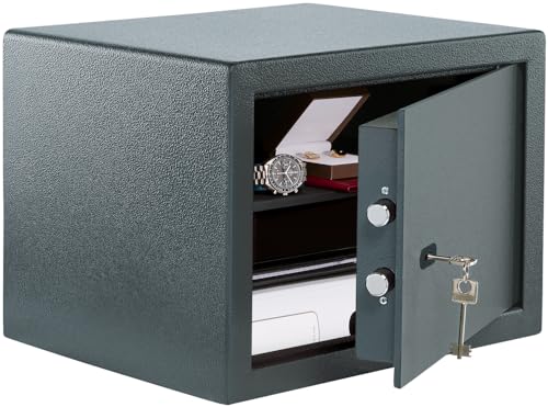 Burg Wächter Möbeltresor Pure-Safe PS 130 K mit Schlüssel, Wand- und Bodenbefestigung, 40,3 l, anthrazit