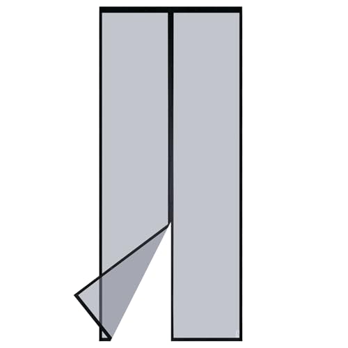 Apalus VP Fliegengitter Tür, Magnet Insektenschutz 80x210 cm, Katzenkrallen Sicher, Stärkere Magneten, 3.8 cm Breites Klettband, Nicht Kürzbar