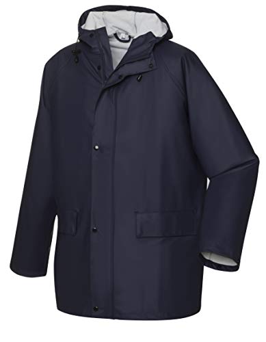 texxor Wetterschutz-Regenjacke LIST, navy, Gr. XXXL - komplett wasserdicht, doppelt versiegelte Nähte, justierbare Kapuze und Manschetten