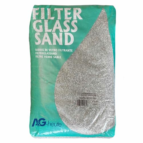 Min2C Filtersand 20 kg, Glasfiltersand 0.5-1.25 mm für optimales Poolwasser und verbesserte Filterleistung