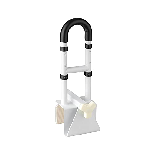 flexilife Premium Badewannen-Einstiegshilfe, bis 130 kg, individuell anpassbar, Farbe Weiß, ergonomisches Design, werkzeugfreie Montage