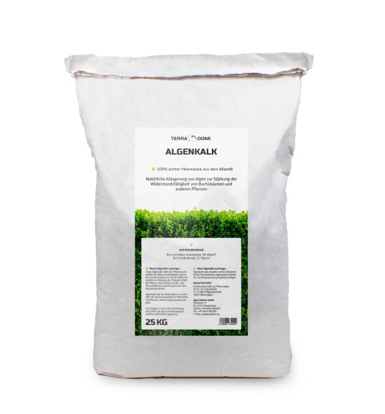 TerraDomi 25kg Algenkalk 100% echter Meereskalk zur Stärkung der Widerstandsfähigkeit