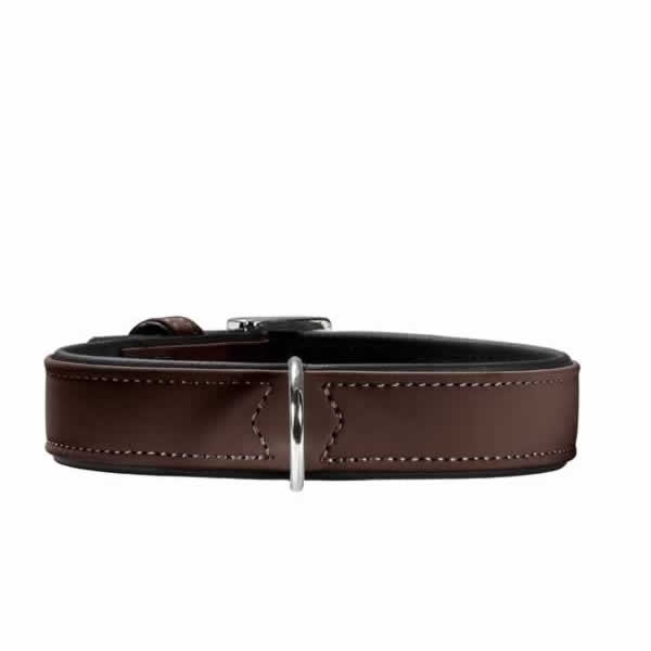 Hunter Hunde-Halsband Softie braun-schwarz XXS-XS