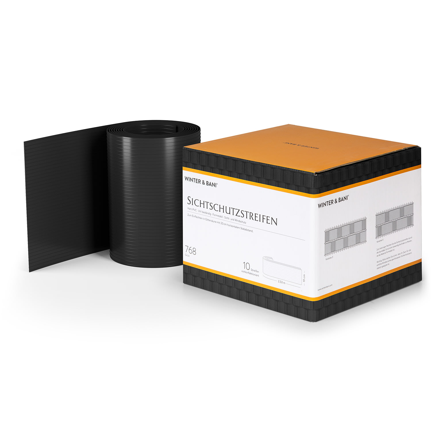 Sichtschutzstreifen Zaunblenden PVC-Hartplastik 2,53 x 0,19 m Anthrazit 40874