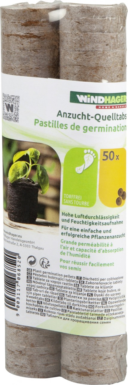 Windhager Kokosquelltabs 3,5 cm, 50 Stück