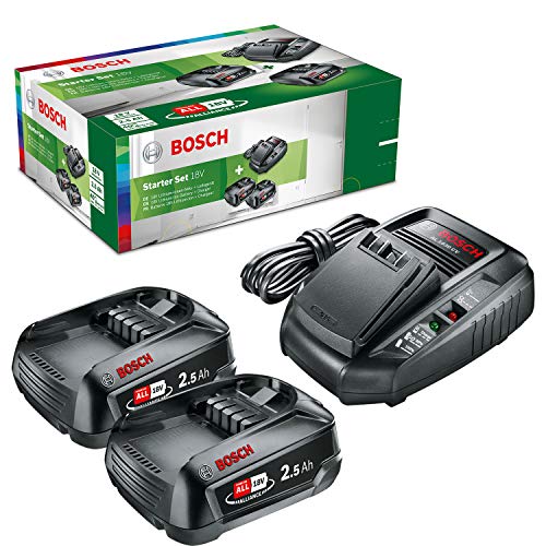 Bosch AL 1830 CV + 2 x PBA 18 V 2,5 Ah 2 x Werkzeugakku 18 V 2,5 Ah Ladegerät, Starter-Set