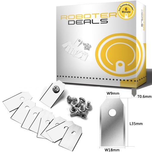 Sicherheits-Messer 0,6 mm mit Schrauben (15 Stück) für alle Mowox Modelle