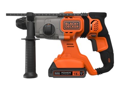 Black & Decker Akku-Kombihammer SDS-plus, 2 x 2,5 Ah Akkus, 1,6 J, im Koffer - BCD900E2K-QW