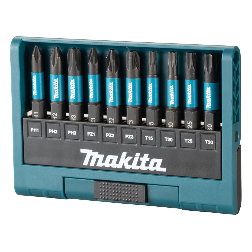 Makita Bit-Sortiment Bit-Set Satz 10tlg. PH/PZ/T 50mm Impact Black