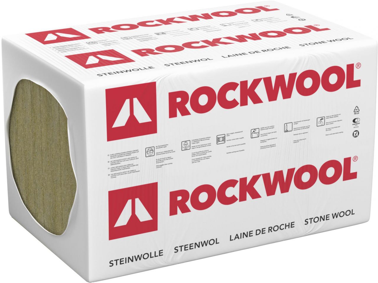 Rockwool Trennwandplatte Sonorock Steinwolle WLG 040 1000 x 625 x 80 mm