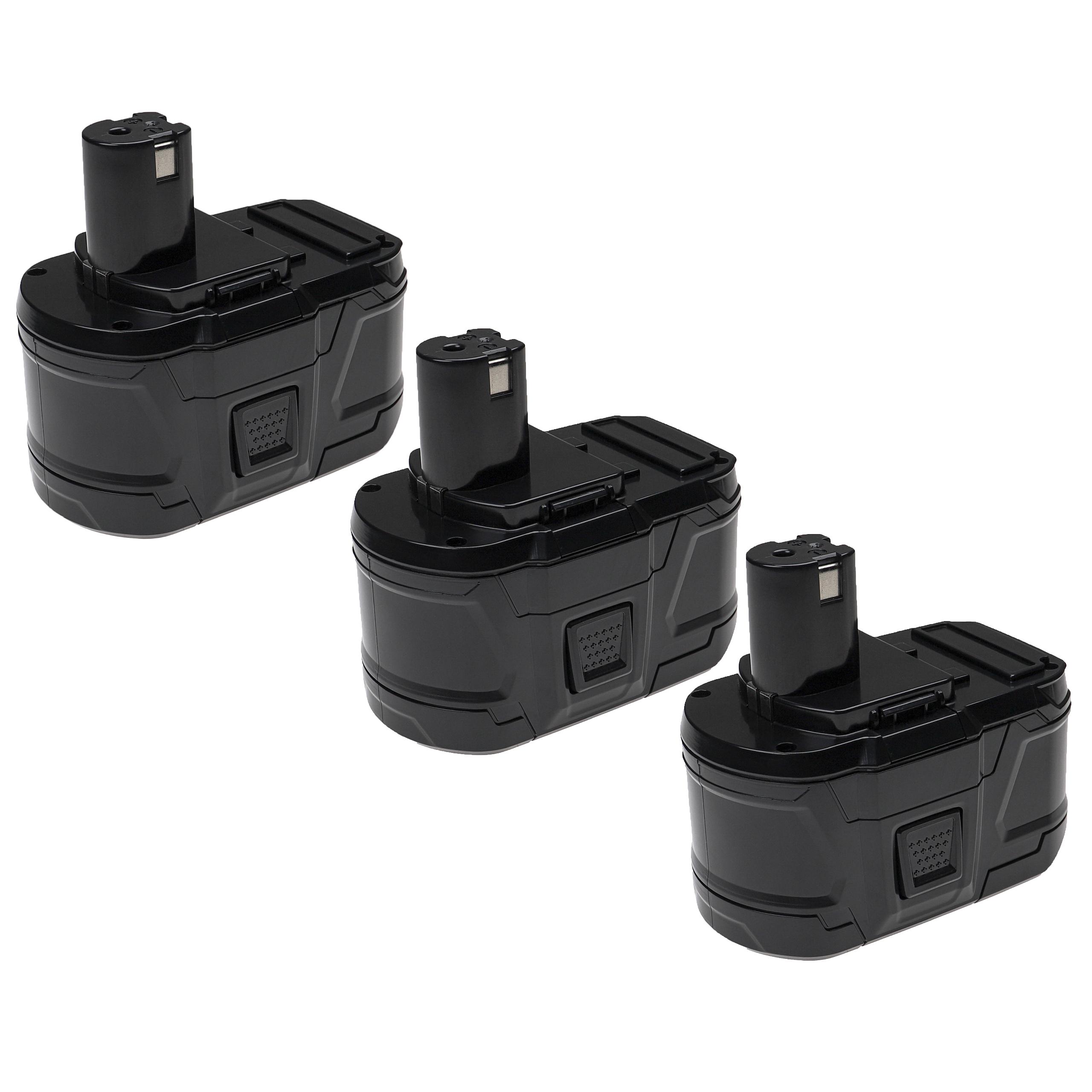 EXTENSILO 3x Akku kompatibel mit Ryobi LDD-1802PB, LDD1802PB, LFP-1802S, LRS-180, OBL-1801 Elektrowerkzeug (7500 mAh, Li-Ion, 18 V)