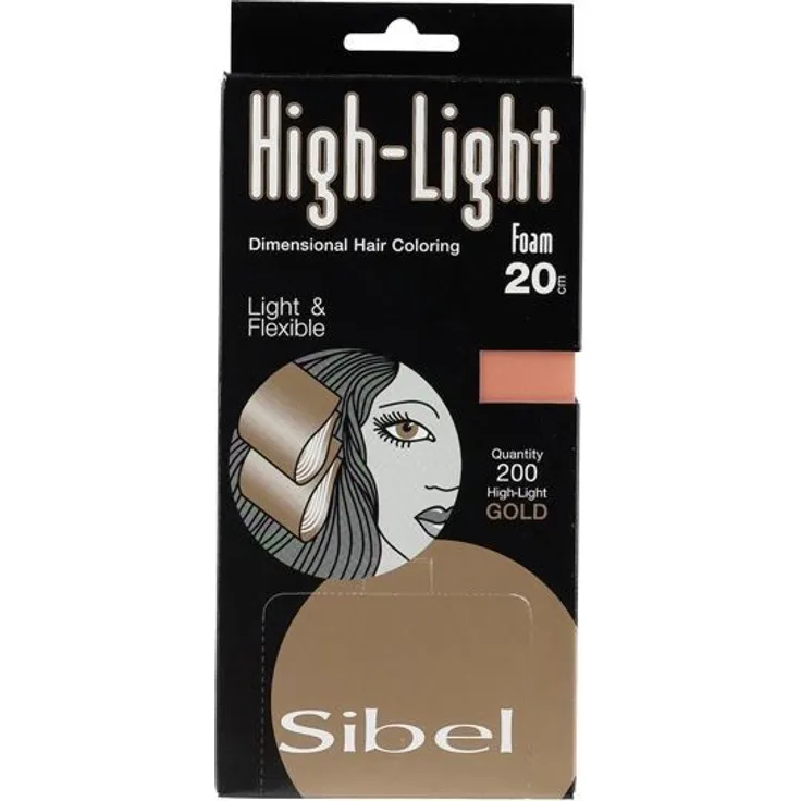 Sibel High Light Wraps klein 9,5cm x 20cm gold Strähnenpapier 200 Stück
