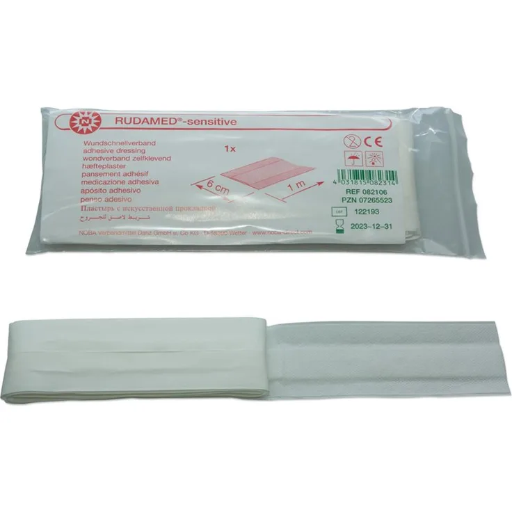 Noba Rudamed sensitive Wundpflaster 6 cm x 1 m weiß