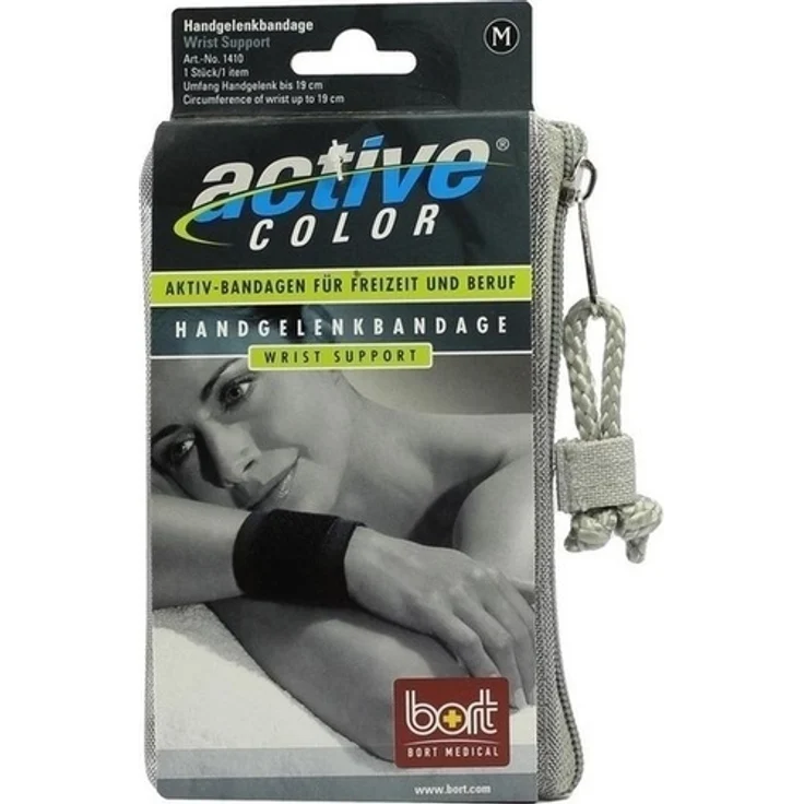 Bort ActiveColor Handgelenkbandage M schwarz 1 Stück – Bild 1