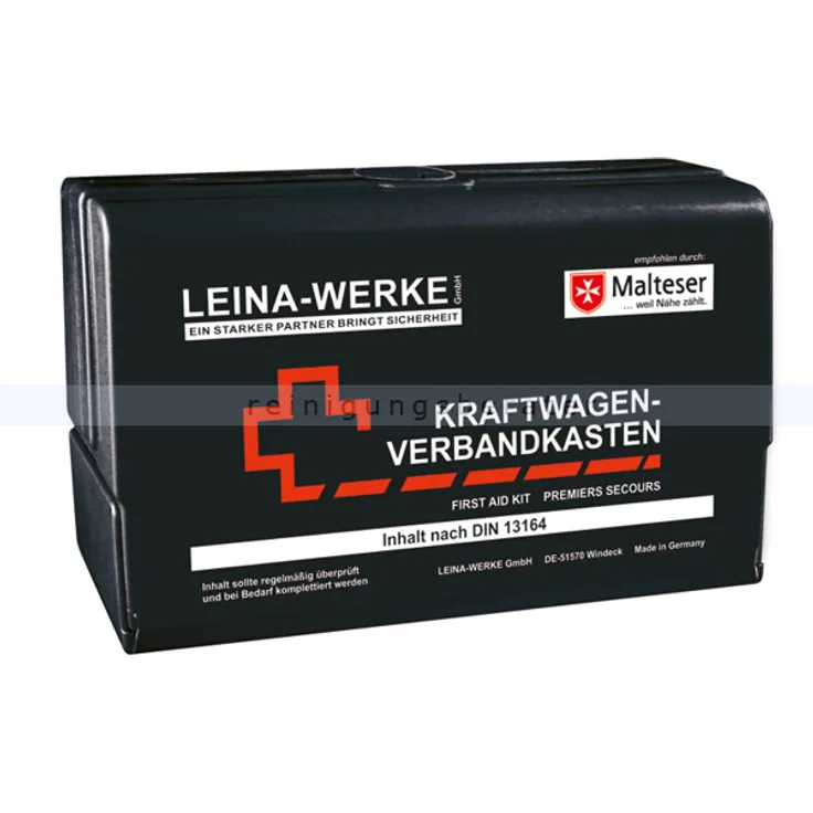 Verbandskasten Leina KFZ Leina Star II DIN 13164 Inhalt nach DIN 13164-2014 in Folientasche, PP-Kunststoff