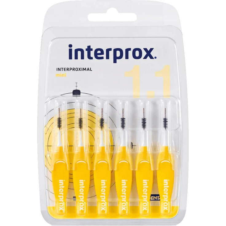 Interprox 4G Interdentalbürsten gelb mini 6 Stück Packung – Bild 1