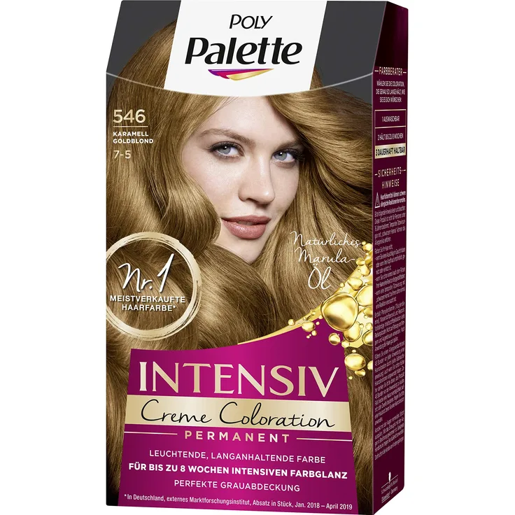 Poly Palette Intensiv Creme Coloration 546/7-5 Karamell Goldblond 3 x 115 ml