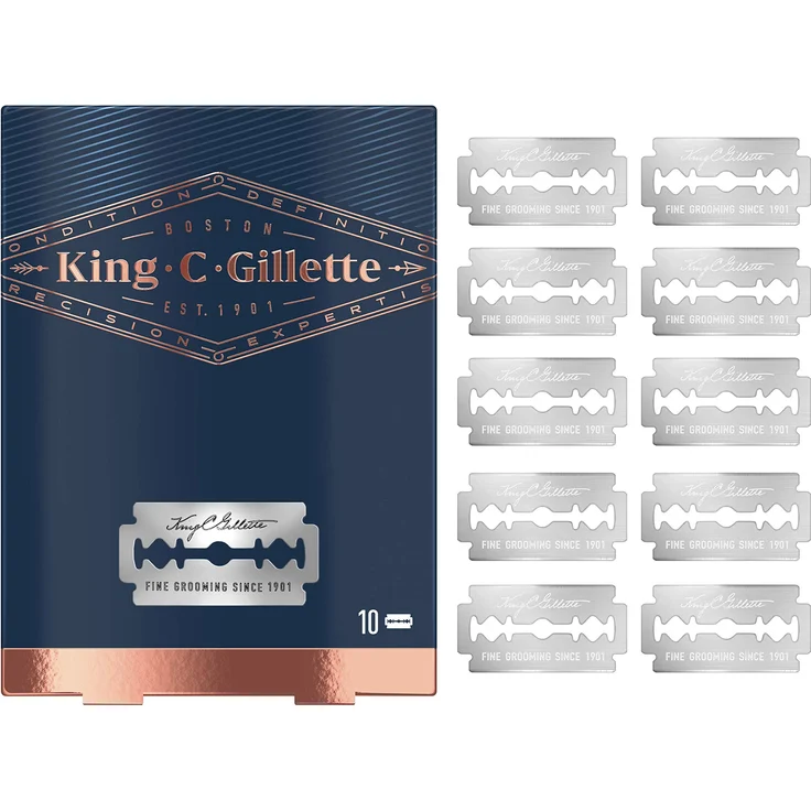 King C. Gillette Double Edge Safety Razor Blades, Doppelklingen für Rasierhobel, 10 Rasierklingen – Bild 1