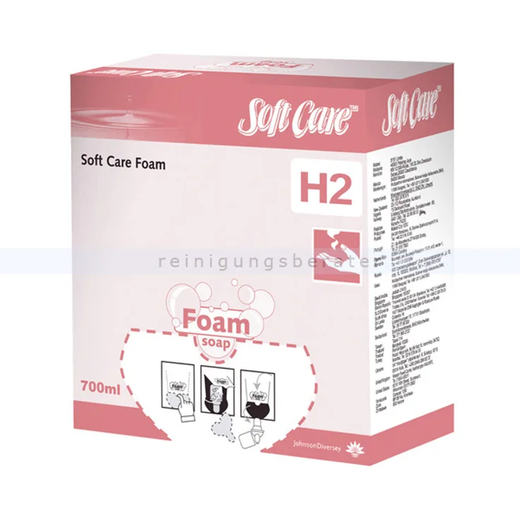 Flüssigseife Diversey Soft Care Foam H2 700 ml Schaumseife, angenehmer Schaum, schonend und sanft zur Haut