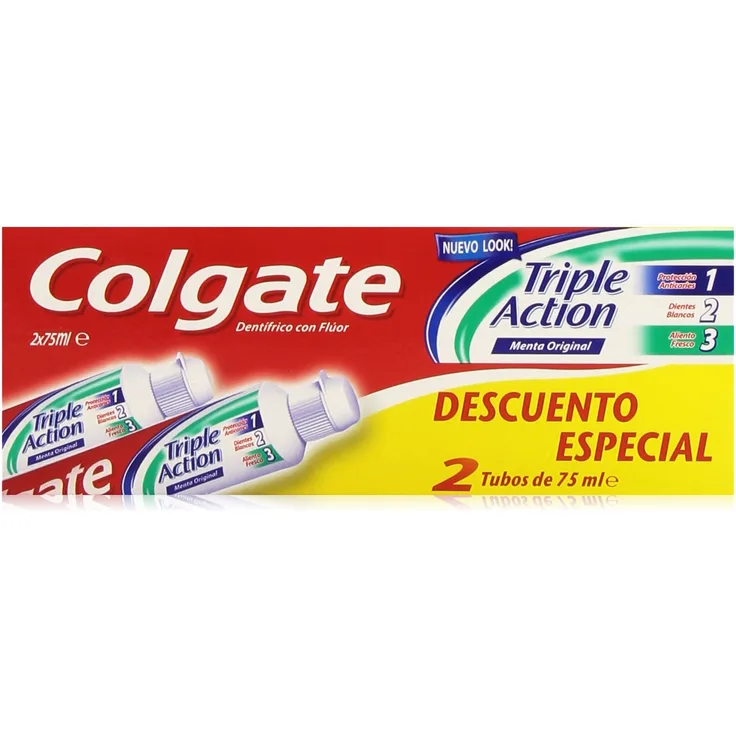 Colgate Triple Action 2 x 75 ml, für die tägliche Zahnreinigung