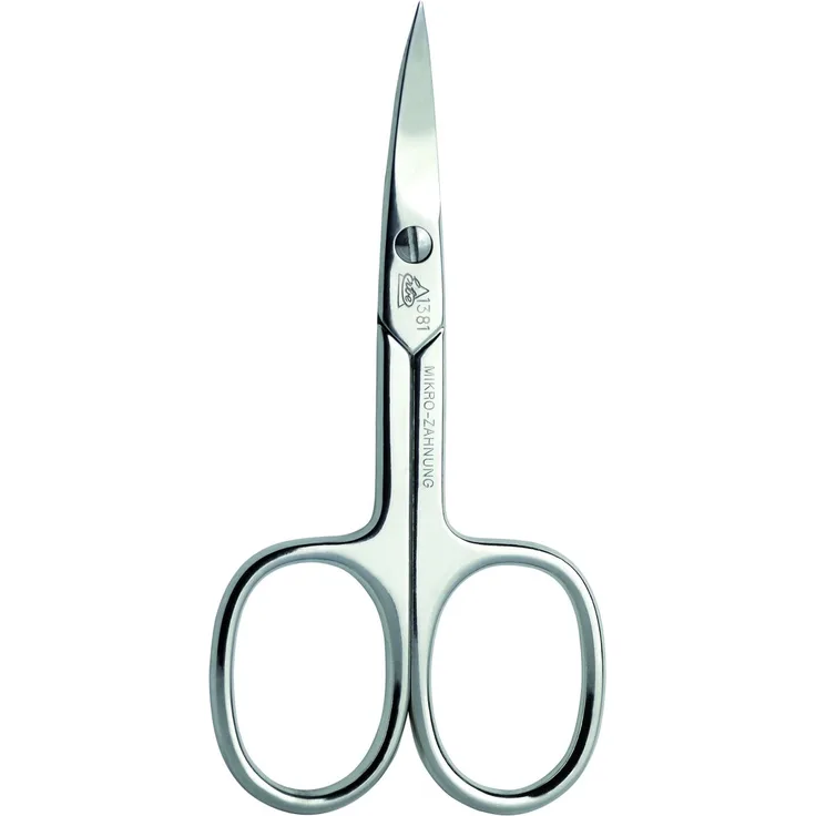 Erbe Nagelschere Kullenblatt vernickelt 9 cm, zum präzisen Schneiden von Finger- und Fußnägeln, gebogene Schneiden, aus vernickeltem Stahl