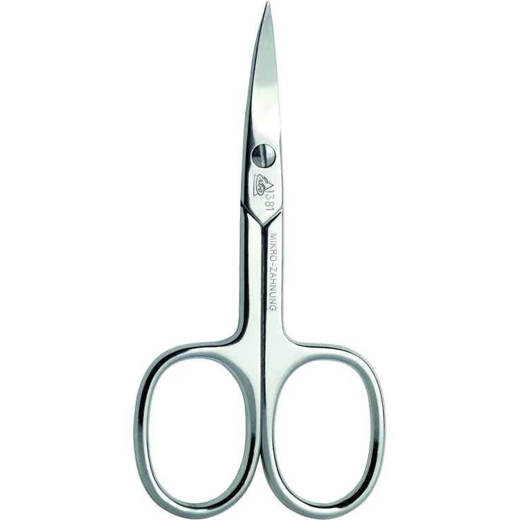 Erbe Nagelschere Kullenblatt vernickelt 9 cm, zum präzisen Schneiden von Finger- und Fußnägeln, gebogene Schneiden, aus vernickeltem Stahl