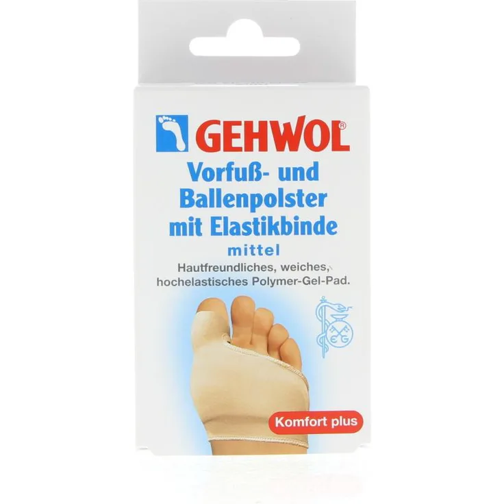 Gehwol Gelkissen Druckschutz Vorfuß- und Ballenpolster G mit Elastikbinde 1 Stück
