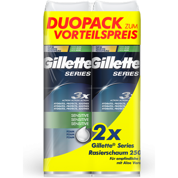Gillette Series Schaum Sensitive 2 x 250 ml