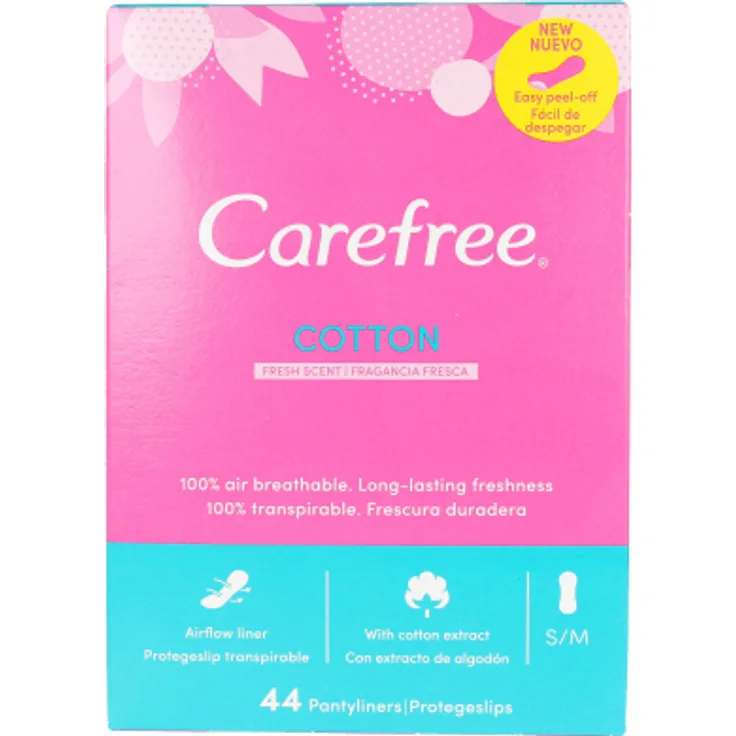 Carefree Cotton Protector fresh atmungsaktiv Slipeinlagen für tägliche Frische 44 Stück