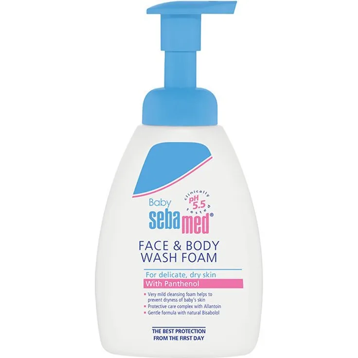 Sebamed Baby Face&Body Wash Foam Gesichts Und KöRperwaschschaum Für Kinder 400 ml mit reinigender Wirkung