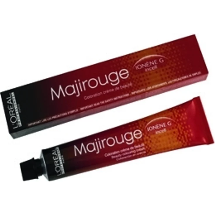 L'Oréal Majirouge Haarfarbe 6,66 dunkelblond tiefes rot 50 ml – Bild 1
