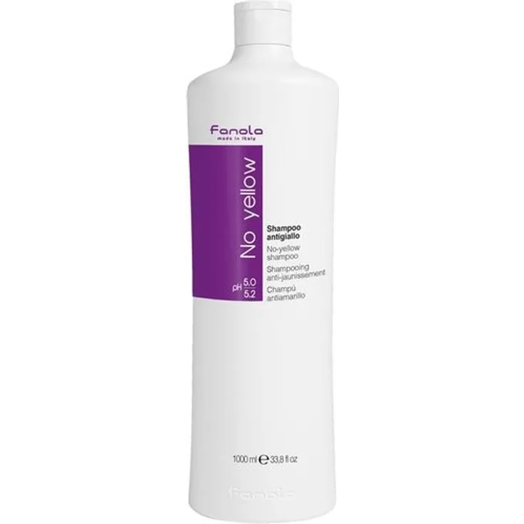 Fanola No Yellow Shampoo 1000 ml für blondes, graues und meliertes Haar geeignet