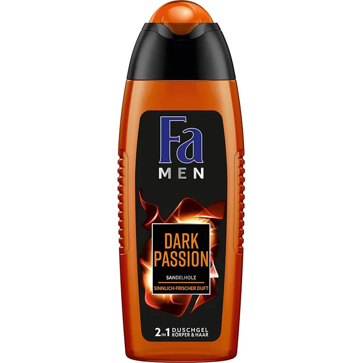 FA MEN 2in1 Duschgel Dark Passion mit Sandelholz und sinnlich-frischem Duft 6 x 250 ml