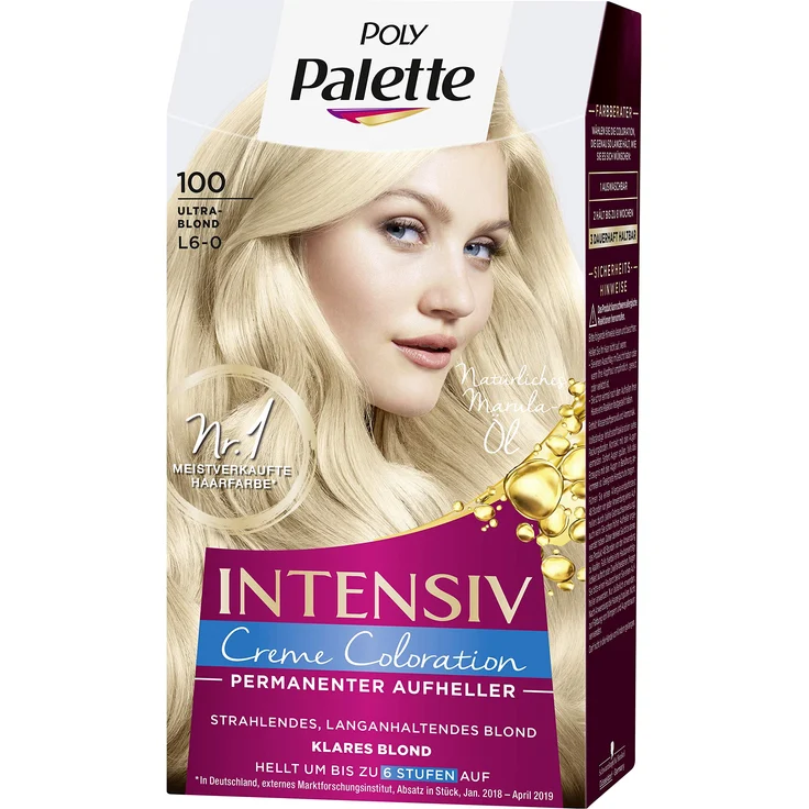 Poly Palette Intensiv Creme Coloration 100/L6-0 Ultrablond 3 x 128 ml – Bild 1