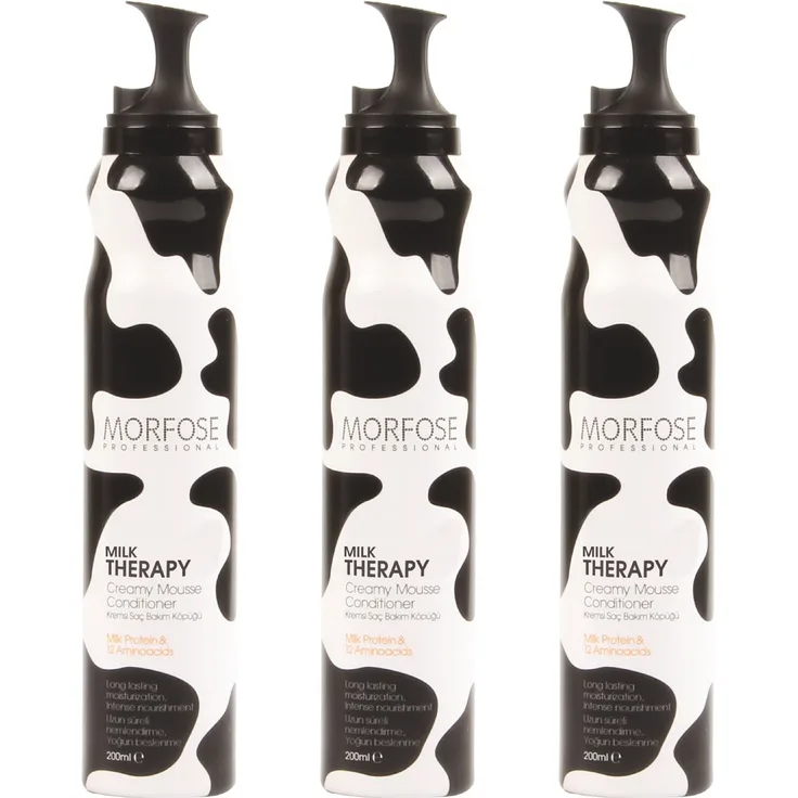 Morfose Milk Therapy Hair Creamy Mousse Conditioner 3 x 200 ml Wirkung: Pflege, Geschmeidigkeit