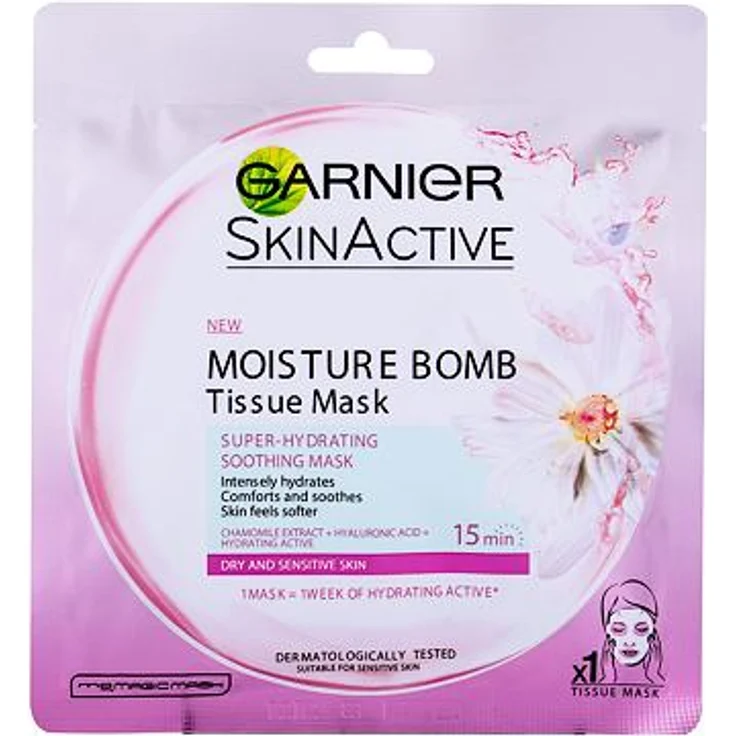 Garnier Skinactive Moisture Bomb feuchtigkeitsspendende Tuchmaske Für Trockene Und Empfindliche Haut 1 St. – Bild 1