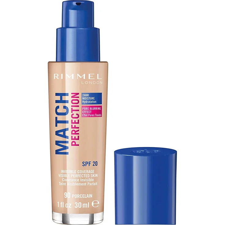 Rimmel Make-up Match Perfection Foundation LSF20 090 Porcelain 30 ml – Bild 1