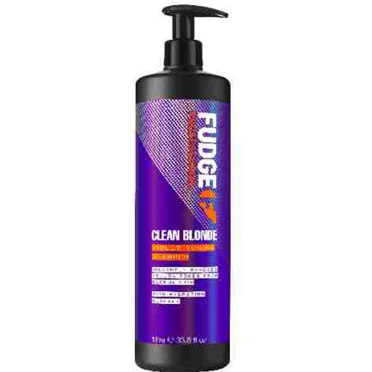 Fudge Professional Clean Blonde Violet-Toning Anti-Gelbstich Shampoo, 1000 ml – Bild 1