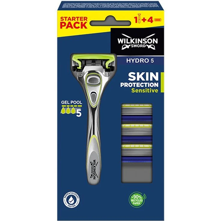 Wilkinson Sword Hydro 5 Skin Protection Sensitive Rasierer + 3 Ersatzklingen – Bild 1