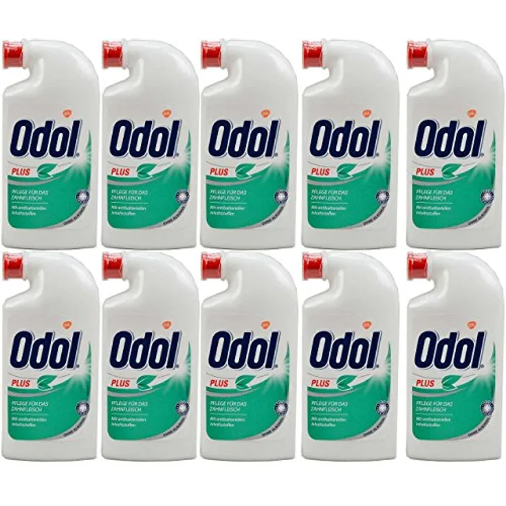 Odol Plus 10 x 125 ml Mundspülung Antibakteriell