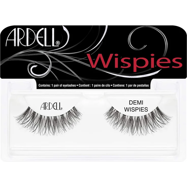 Ardell Invisibands Demi Wispies - Wimpern aus Echthaar, schwarz, black (ohne Wimpernkleber) ultraleicht, flexibel und wiederverwendbar – Bild 1
