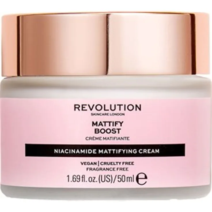 Revolution Skincare Gesichtspflege Moisturiser Mattify Boost Niacinamide Mattifying Cream 50 ml Tagespflege für Damen und Herren