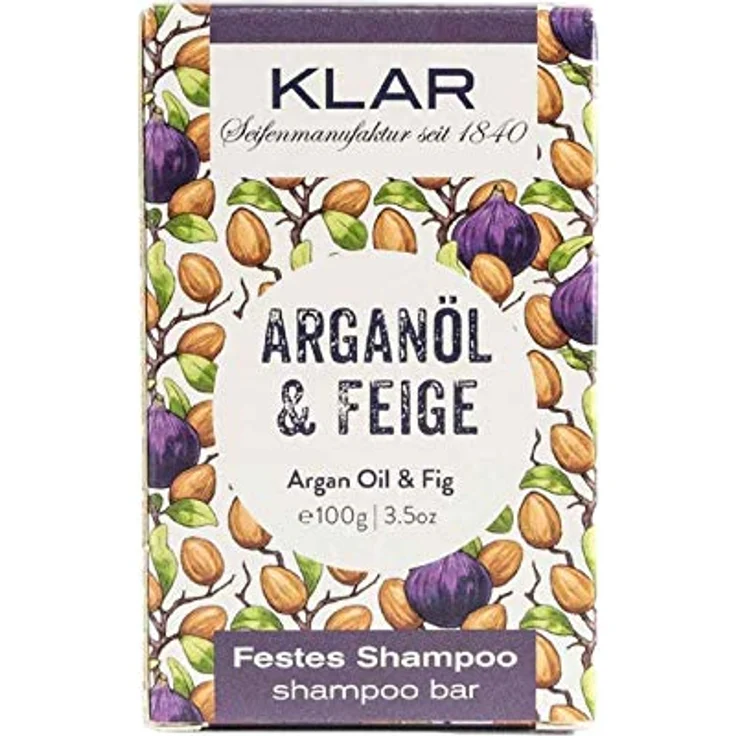 Klar Festes Shampoo Haarseife Arganöl/Feige 100 g – Bild 1