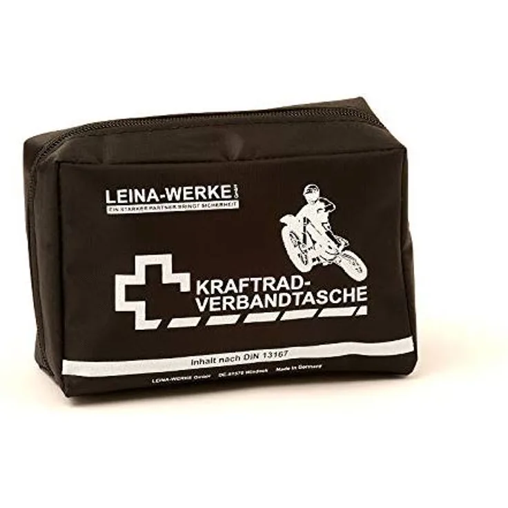 LEINA-WERKE REF 17010 Leina Kraftrad-Verbandtasche, Inhalt DIN 13167, schwarz