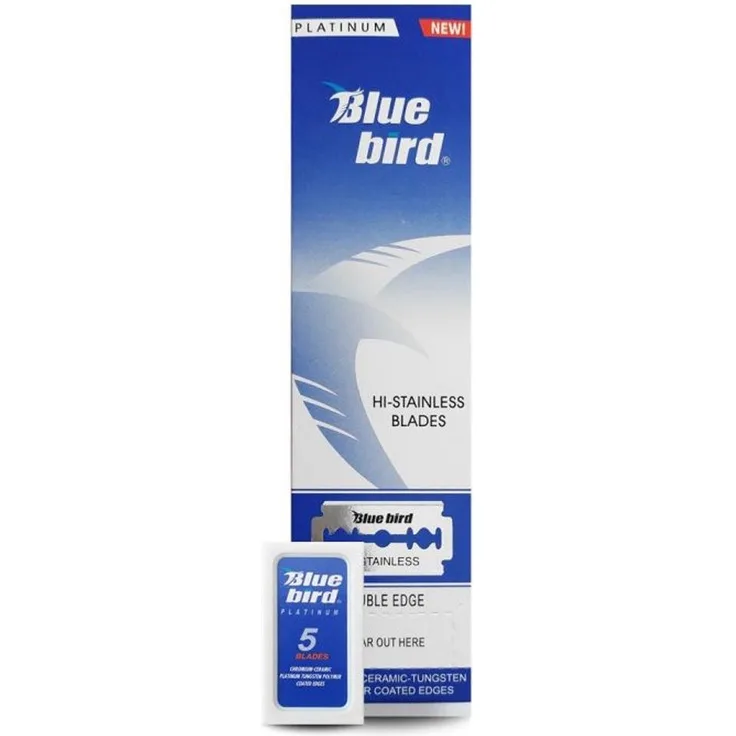 Derby Blue bird Platinum Stainless Double Edge Rasierklingen 100 Klingen