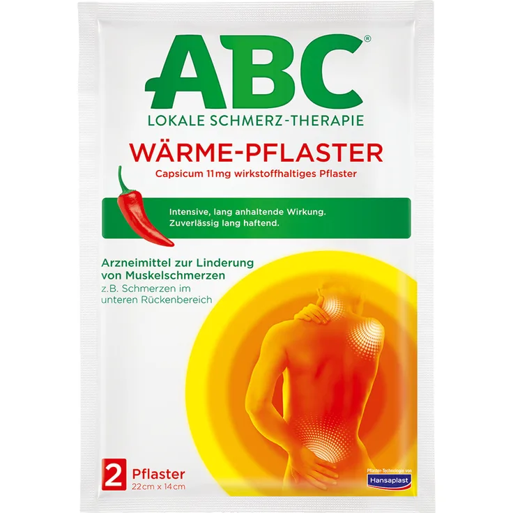Beiersdorf ABC Wärme-Pflaster Capsicum Hansaplast med 14x22, 2 Stück